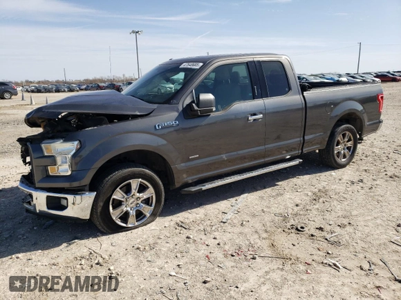 2015 Ford F-150 XL with VIN 1FTEX1CP8FKE38245, listed as a Copart auction lot 47648685 with 154,512 mi miles and Salvage Title. Bid and sale history available at carsss.com. Image 1.