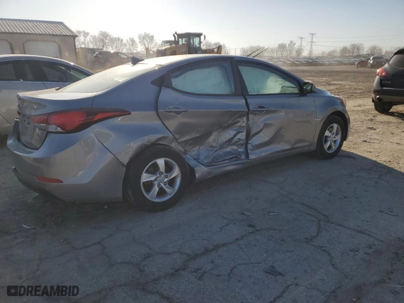 2014 Hyundai Elantra SE with VIN KMHDH4AE4EU198265, listed as a Copart auction lot 48702395 with 80,487 mi miles and Salvage Title. Bid and sale history available at carsss.com. Image 3.