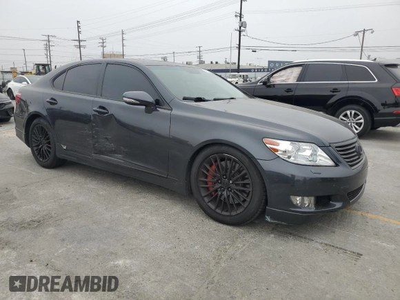 2010 Lexus LS 460 with VIN JTHBL5EF6A5097444, listed as a Copart auction lot 60158115 with 165,130 mi miles and Salvage title. Bid and sale history available at DreamBid. Image 4.