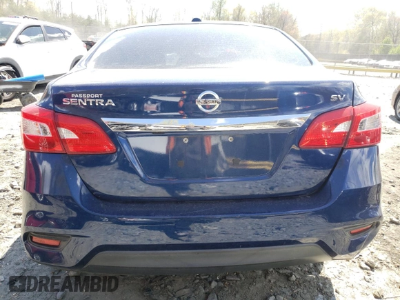 2016 Nissan Sentra SV with VIN 3N1AB7AP4GY319746, listed as a Copart auction lot 53178705 with Not Provided miles and Salvage Title. Bid and sale history available at DreamBid. Image 6.