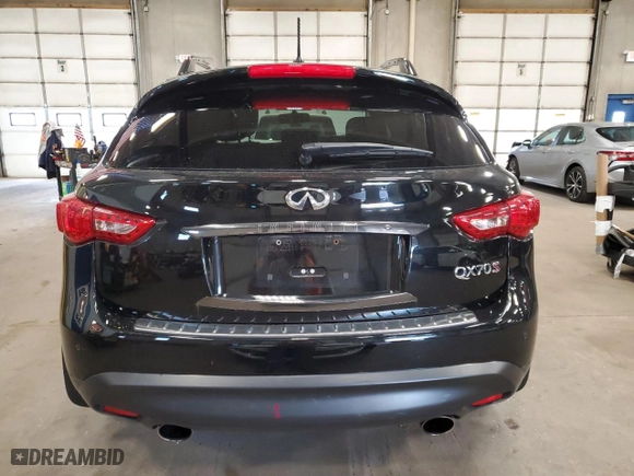 2016 Infiniti QX70 with VIN JN8CS1MW1GM752521, listed as a Copart auction lot 56139204 with 55,786 mi miles. Bid and sale history available at carsss.com. Image 6.