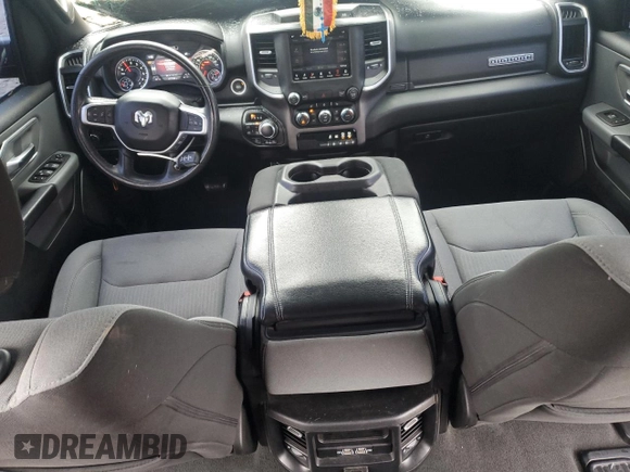 2021 Ram 1500 Big Horn with VIN 1C6SRFFT5MN504479, listed as a Copart auction lot 57691465 with 77,260 mi miles and Salvage title. Bid and sale history available at DreamBid. Image 8.