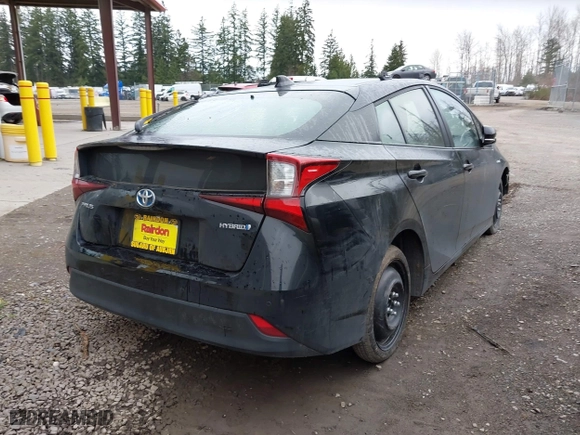 2020 Toyota Prius L Eco with VIN JTDKARFUXL3115471, listed as a IAAI auction lot 41831411 with 48,378 mi miles. Bid and sale history available at carsss.com. Image 4.