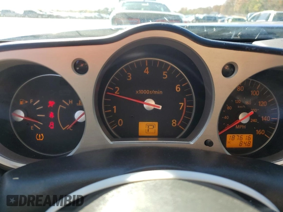 2006 Nissan 350Z Touring with VIN JN1AZ34D56M307872, listed as a Copart auction lot 81666624 with 187,616 mi miles and Salvage Title. Bid and sale history available at carsss.com. Image 9.