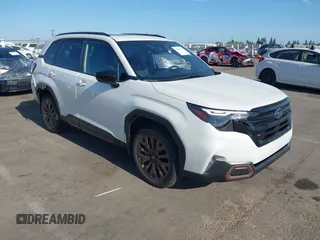 2025 Subaru Forester Special Sports with VIN JF2SLDHCXSH489079, listed as a IAAI auction lot 42324367 with 1,117 mi miles and . Bid and sale history available at DreamBid. Image 1.