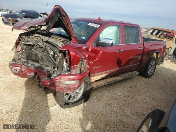 2018 GMC Sierra 1500 Denali with VIN 3GTU2PEJ6JG282843, listed as a Copart auction lot 87634955 with 0 mi miles and Salvage Title. Bid and sale history available at carsss.com. Image 1.
