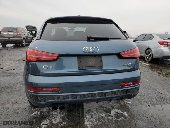 2018 Audi Q3 Premium Plus with VIN WA1JCCFSXJR027607, listed as a Copart auction lot 43586245 with 67,907 mi miles and Salvage Title. Bid and sale history available at carsss.com. Image 6.