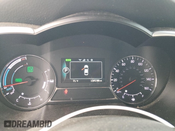 2014 Kia Optima Hybrid EX with VIN KNAGN4AD7E5068408, listed as a Copart auction lot 71589104 with 134,198 mi miles and Salvage Title. Bid and sale history available at carsss.com. Image 9.