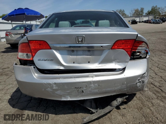 2010 Honda Civic LX with VIN 2HGFA1F57AH586100, listed as a Copart auction lot 50066965 with 192,401 mi miles and Salvage Title. Bid and sale history available at DreamBid. Image 6.
