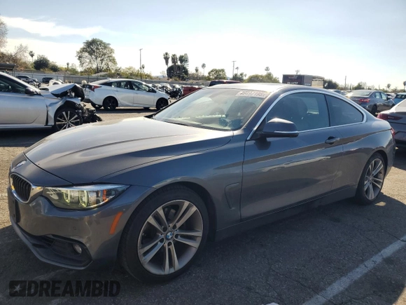 2018 BMW 4 Series 430i with VIN WBA4W3C56JAE99570, listed as a Copart auction lot 46497195 with 82,259 mi miles and Salvage Title. Bid and sale history available at DreamBid. Image 1.