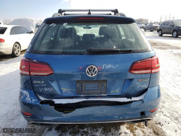 2019 Volkswagen Golf TSI S w/Sunroof with VIN 3VW217AU3KM515801, listed as a Copart auction lot 43187834 with 53,122 mi miles and Salvage Title. Bid and sale history available at carsss.com. Image 6.