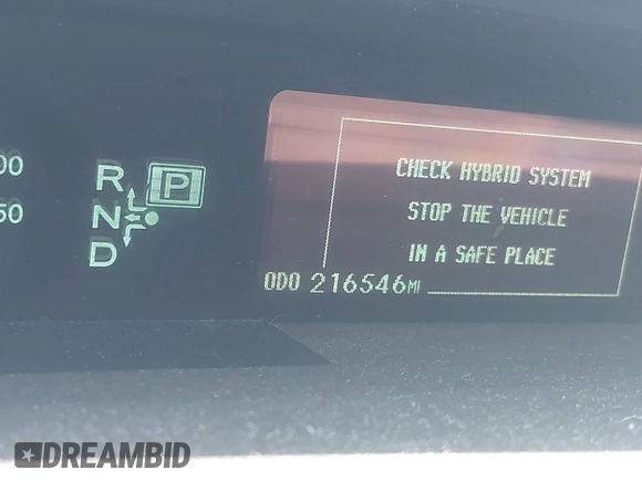 2012 Toyota Prius One with VIN JTDKN3DU9C1610096, listed as a IAAI auction lot 41980917 with 216,546 mi miles and . Bid and sale history available at carsss.com. Image 15.