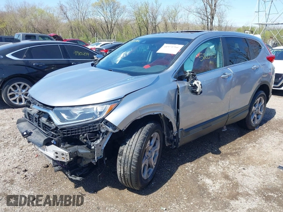 2019 Honda CR-V EX-L with VIN 7FARW2H84KE059010, listed as a IAAI auction lot 41971966 with 52,075 mi miles and . Bid and sale history available at carsss.com. Image 6.