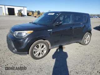 2014 Kia Soul + with VIN KNDJP3A50E7715743, listed as a Copart auction lot 47255695 with 107,064 mi miles and Salvage Title. Bid and sale history available at carsss.com. Image 1.