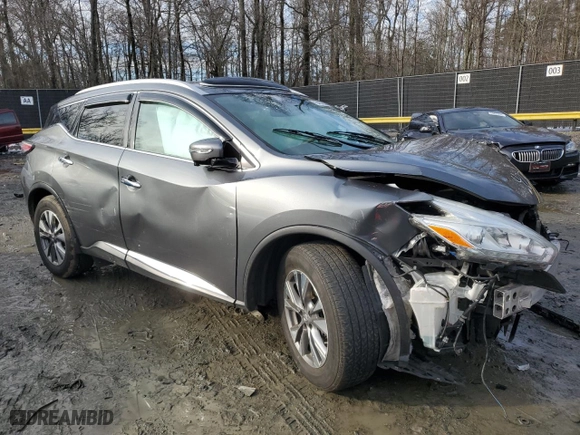 2016 Nissan Murano S with VIN 5N1AZ2MH2GN104231, listed as a Copart auction lot 45402905 with 0 mi miles and Salvage Title. Bid and sale history available at carsss.com. Image 4.