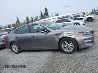 2018 Kia Optima LX with VIN 5XXGT4L34JG242597, listed as a IAAI auction lot 41999383 with 1 mi miles. Bid and sale history available at carsss.com. Image 13.