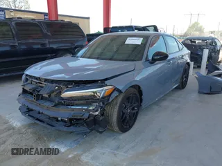 2025 Honda Civic Sport with VIN 2HGFE2F54SH542602, listed as a IAAI auction lot 42068927 with 7,110 mi miles and . Bid and sale history available at DreamBid. Image 2.