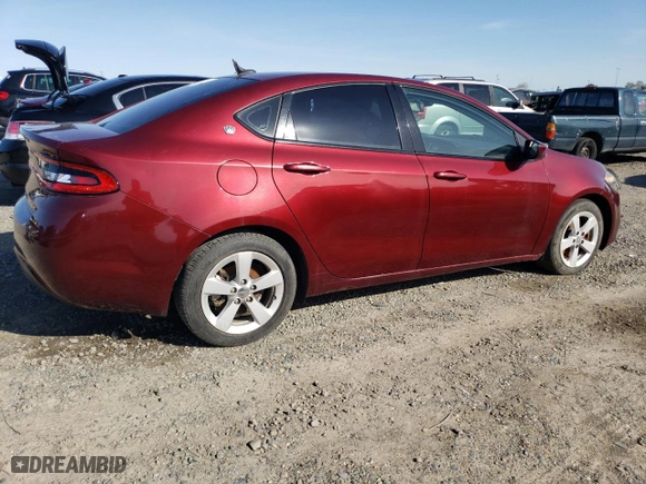 2015 Dodge Dart SXT with VIN 1C3CDFBB6FD336650, listed as a Copart auction lot 50014185 with 105,287 mi miles and Clean Title. Bid and sale history available at carsss.com. Image 3.