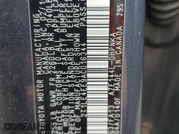 2010 Toyota Matrix S с VIN 2T1LE4EE9AC016344, выставлен на аукционе Copart как лот 61944365 с пробегом 205 315 миль миль и Чистый • Clean title. История ставок и продаж доступна на DreamBid. Изображение 12.