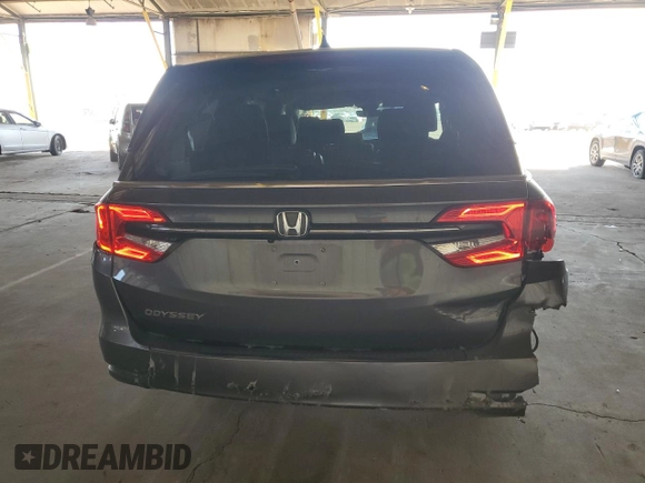 2023 Honda Odyssey EX-L with VIN 5FNRL6H61PB039234, listed as a Copart auction lot 46850505 with 45,731 mi miles and Non Repairable. Bid and sale history available at carsss.com. Image 6.