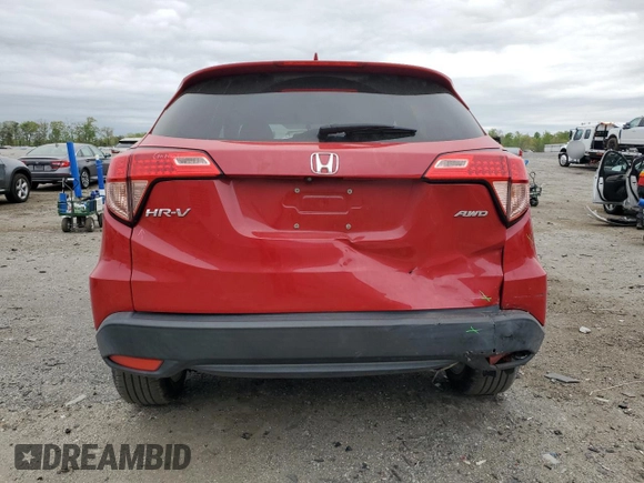 2016 Honda HR-V EX-L w/Navi with VIN 3CZRU6H72GM767205, listed as a Copart auction lot 53617835 with 79,365 mi miles and Salvage Title. Bid and sale history available at carsss.com. Image 6.