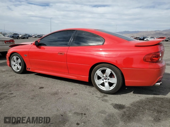 2005 Pontiac GTO with VIN 6G2VX12U65L382054, listed as a Copart auction lot 43629155 with 91,018 mi miles and Salvage Title. Bid and sale history available at DreamBid. Image 2.