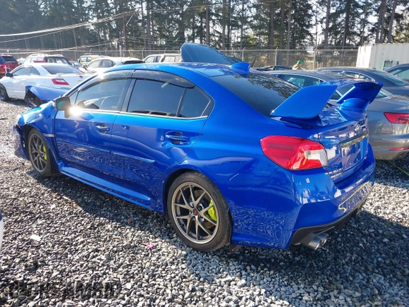2021 Subaru WRX STI with VIN JF1VA2S6XM9815409, listed as a IAAI auction lot 41413955 with 18,077 mi miles. Bid and sale history available at carsss.com. Image 3.