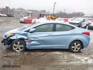 2013 Hyundai Elantra GLS PZEV with VIN KMHDH4AE8DU496607, listed as a IAAI auction lot 41432760 with 165,115 mi miles. Bid and sale history available at carsss.com. Image 14.