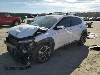 2023 Hyundai Kona Limited with VIN KM8K53A35PU007979, listed as a Copart auction lot 81557734 with 36,002 mi miles and Salvage Title. Bid and sale history available at carsss.com. Image 1.