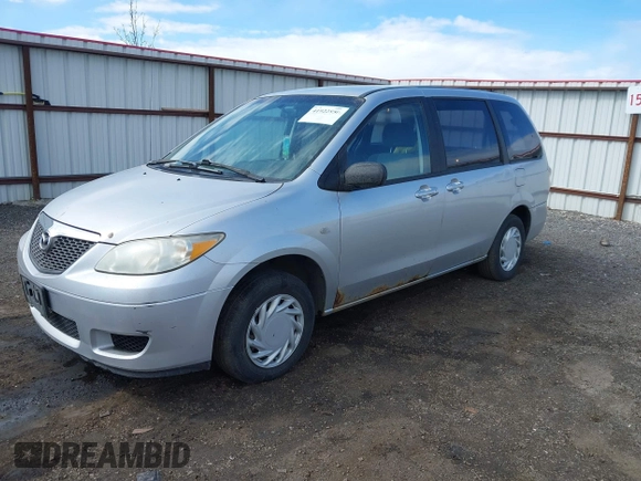 2005 Mazda MPV LX with VIN JM3LW28A150551864, listed as a IAAI auction lot 41922850 with 247,930 mi miles. Bid and sale history available at carsss.com. Image 2.