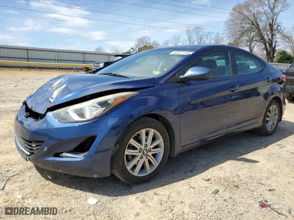 2015 Hyundai Elantra SE with VIN 5NPDH4AE1FH630357, listed as a Copart auction lot 50327355 with 114,596 mi miles and Salvage Title. Bid and sale history available at carsss.com. Image 1.