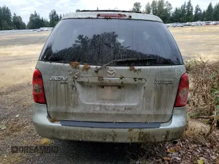 2003 Mazda MPV LX with VIN JM3LW28J030350695, listed as a Copart auction lot 68644034 with 121,200 mi miles and Salvage Title. Bid and sale history available at carsss.com. Image 6.