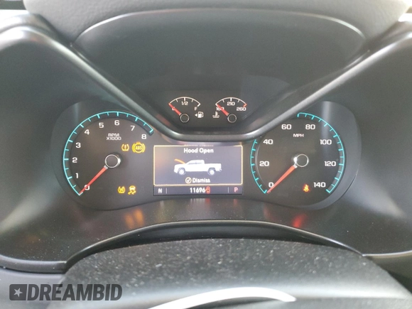 2021 GMC Canyon 2WD Denali with VIN 1GTG5EEN2M1107052, listed as a Copart auction lot 76377704 with 11,696 mi miles and Salvage Title. Bid and sale history available at carsss.com. Image 9.