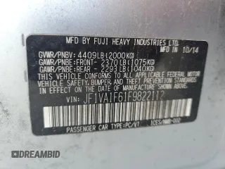 2015 Subaru WRX Premium with VIN JF1VA1F61F9822112, listed as a Copart auction lot 52741635 with 96,184 mi miles and Clean title. Bid and sale history available at DreamBid. Image 12.