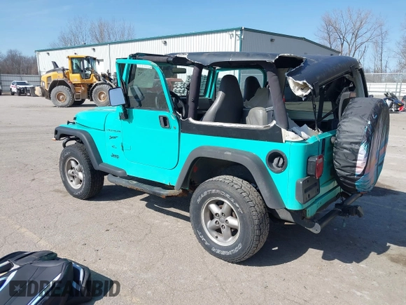 1997 Jeep Wrangler Sport with VIN 1J4FY19S2VP423426, listed as a IAAI auction lot 41734992 with 164,706 mi miles. Bid and sale history available at carsss.com. Image 3.