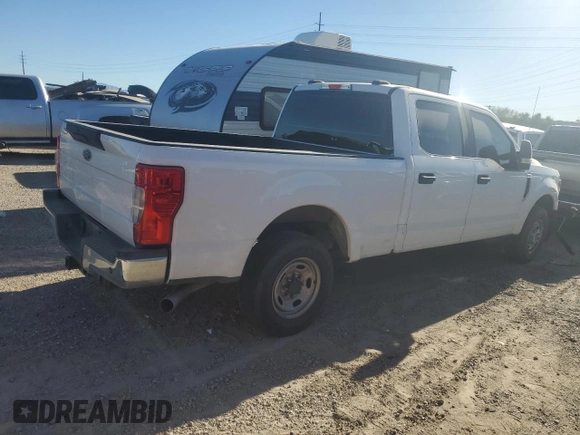 2020 Ford F-250 XL with VIN 1FT7W2A64LEC12385, listed as a Copart auction lot 77958334 with 122,635 mi miles and Salvage title. Bid and sale history available at DreamBid. Image 3.