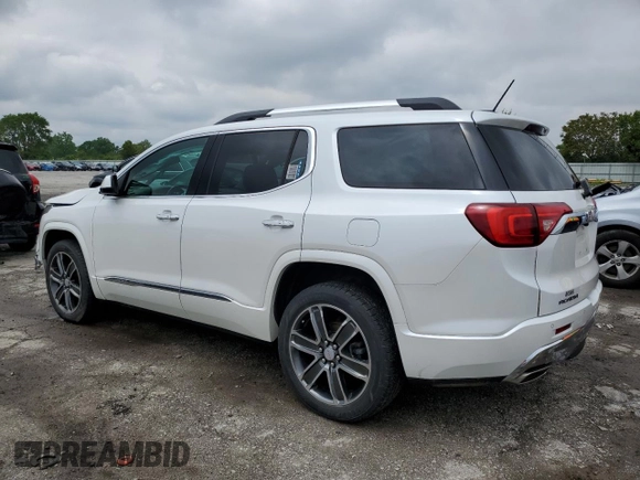 2017 GMC Acadia Denali with VIN 1GKKNXLS8HZ322669, listed as a Copart auction lot 58723575 with 76,872 mi miles and Salvage title. Bid and sale history available at DreamBid. Image 2.