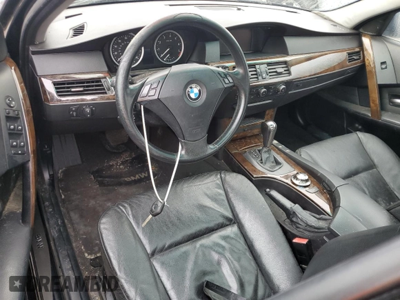 2006 BMW 5 Series 525i with VIN WBANE53586CK82341, listed as a Copart auction lot 49351205 with 184,079 mi miles and Salvage Title. Bid and sale history available at DreamBid. Image 8.