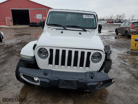 2018 Jeep Wrangler Unlimited Sahara with VIN 1C4HJXEGXJW176499, listed as a Copart auction lot 47296575 with 0 mi miles and Salvage Title. Bid and sale history available at carsss.com. Image 5.