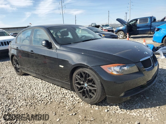 2007 BMW 3 Series 328i with VIN WBAVC53547FZ70794, listed as a Copart auction lot 47402045 with 201,797 mi miles and Salvage Title. Bid and sale history available at carsss.com. Image 4.