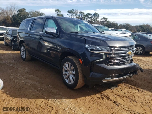 2023 Chevrolet Suburban Premier with VIN 1GNSCFKD6PR101043, listed as a Copart auction lot 43536655 with 39,827 mi miles and Salvage Title. Bid and sale history available at carsss.com. Image 4.