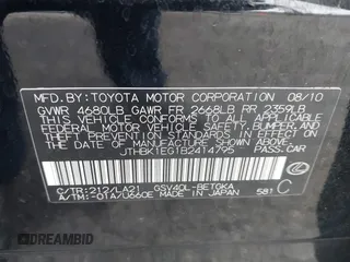 2011 Lexus ES 330 with VIN JTHBK1EG1B2414795, listed as a IAAI auction lot 42047745 with 258,575 mi miles and . Bid and sale history available at DreamBid. Image 9.