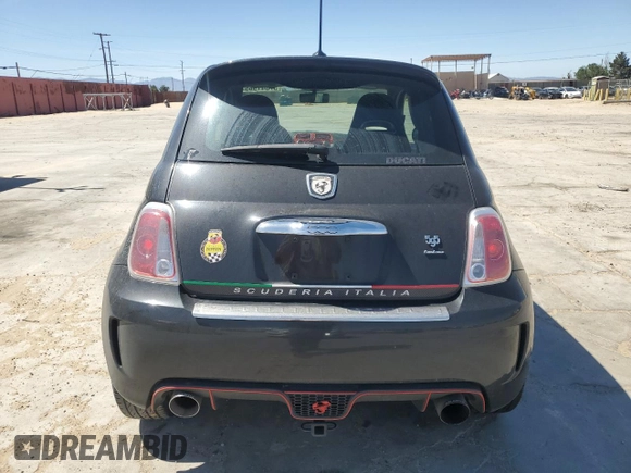 2012 FIAT 500 Abarth with VIN 3C3CFFFH6CT330426, listed as a Copart auction lot 57341965 with 40,702 mi miles and Salvage title. Bid and sale history available at DreamBid. Image 6.