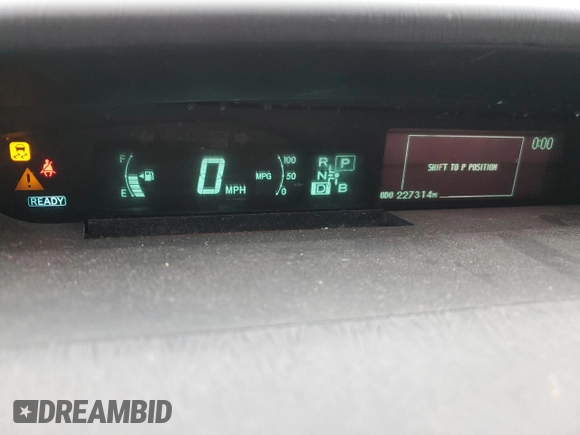 2012 Toyota Prius One with VIN JTDKN3DU1C0333210, listed as a Copart auction lot 56176955 with 227,314 mi miles and Clean Title. Bid and sale history available at DreamBid. Image 9.