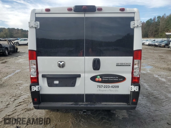 2024 Ram ProMaster Cargo Tradesman with VIN 3C6LRVVG8RE145742, listed as a Copart auction lot 80002054 with 4,576 mi miles and Salvage Title. Bid and sale history available at carsss.com. Image 6.