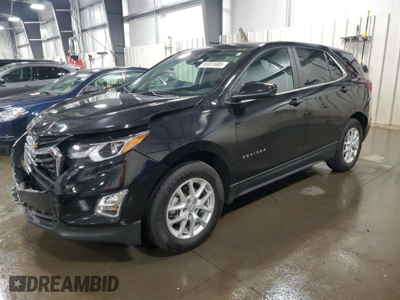 2021 Chevrolet Equinox LT with VIN 3GNAXUEV8ML340007, listed as a Copart auction lot 55551695 with 57,063 mi miles and Salvage title. Bid and sale history available at DreamBid. Image 1.
