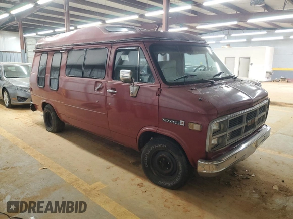 1984 GMC Van z VIN 1GTEG25H4E7502536, wystawiony jako Copart lot #47927325 z przebiegiem 221 722 mil mil oraz Szkody całkowita. Historia ofert i sprzedaży dostępna na DreamBid. Obrazek 4.