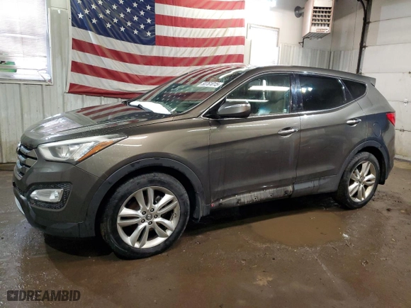 2013 Hyundai Santa Fe 2.0T Sport with VIN 5XYZWDLA7DG100887, listed as a Copart auction lot 50761015 with 153,182 mi miles and Salvage Title. Bid and sale history available at carsss.com. Image 1.