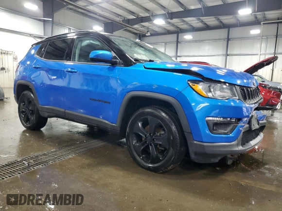 2019 Jeep Compass Latitude z VIN 3C4NJDBB5KT682761, wystawiony jako Copart lot #54746755 z przebiegiem 95 271 mil mil oraz Szkoda całkowita • Salvage title. Historia ofert i sprzedaży dostępna na DreamBid. Obrazek 4.