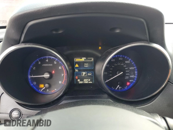 2017 Subaru Outback Premium with VIN 4S4BSADC7H3243890, listed as a Copart auction lot 59183705 with 91,182 mi miles and Non repairable. Bid and sale history available at DreamBid. Image 9.